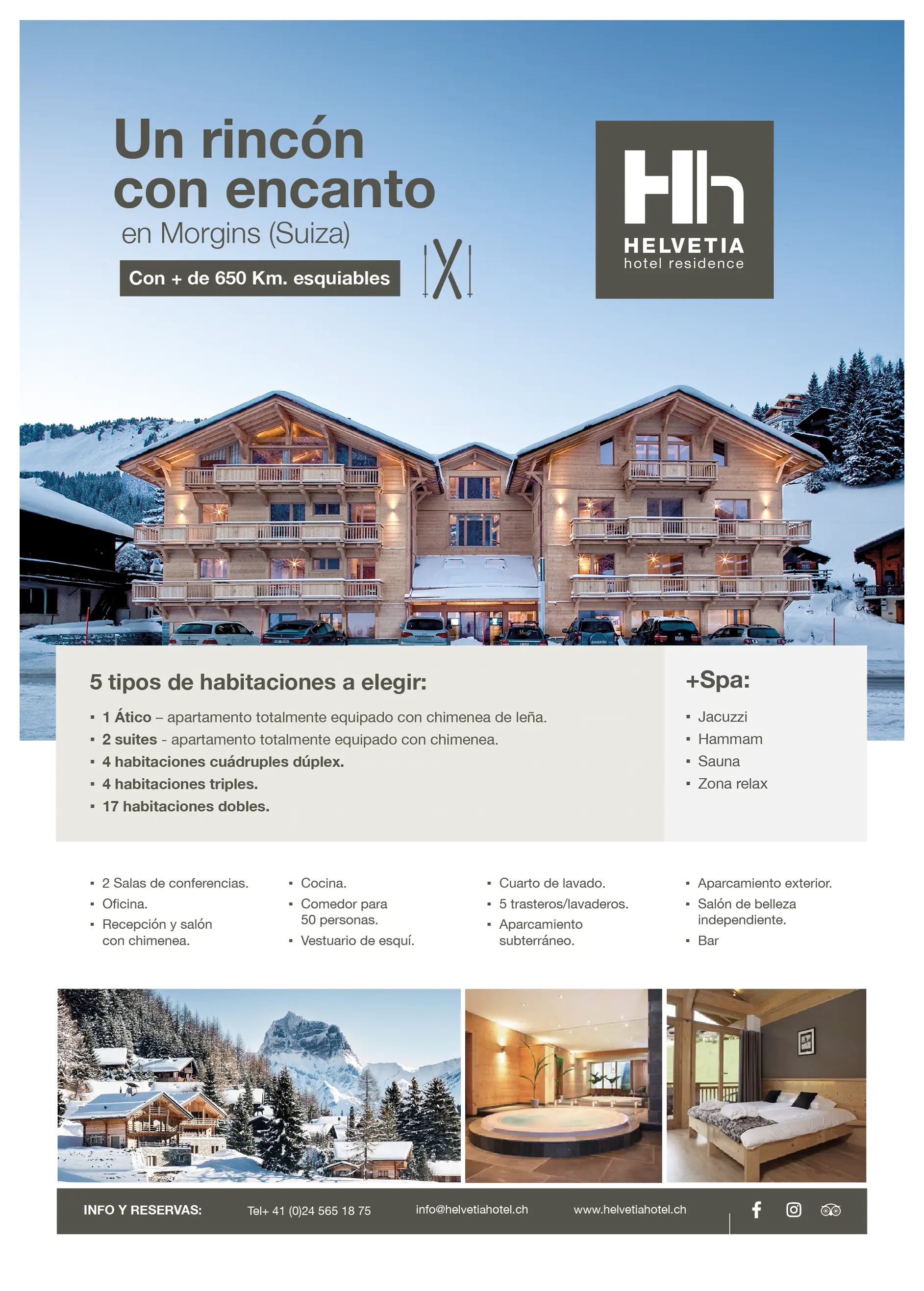 ANUNCIO DE HOTEL EN LOS ALPES SUIZOS