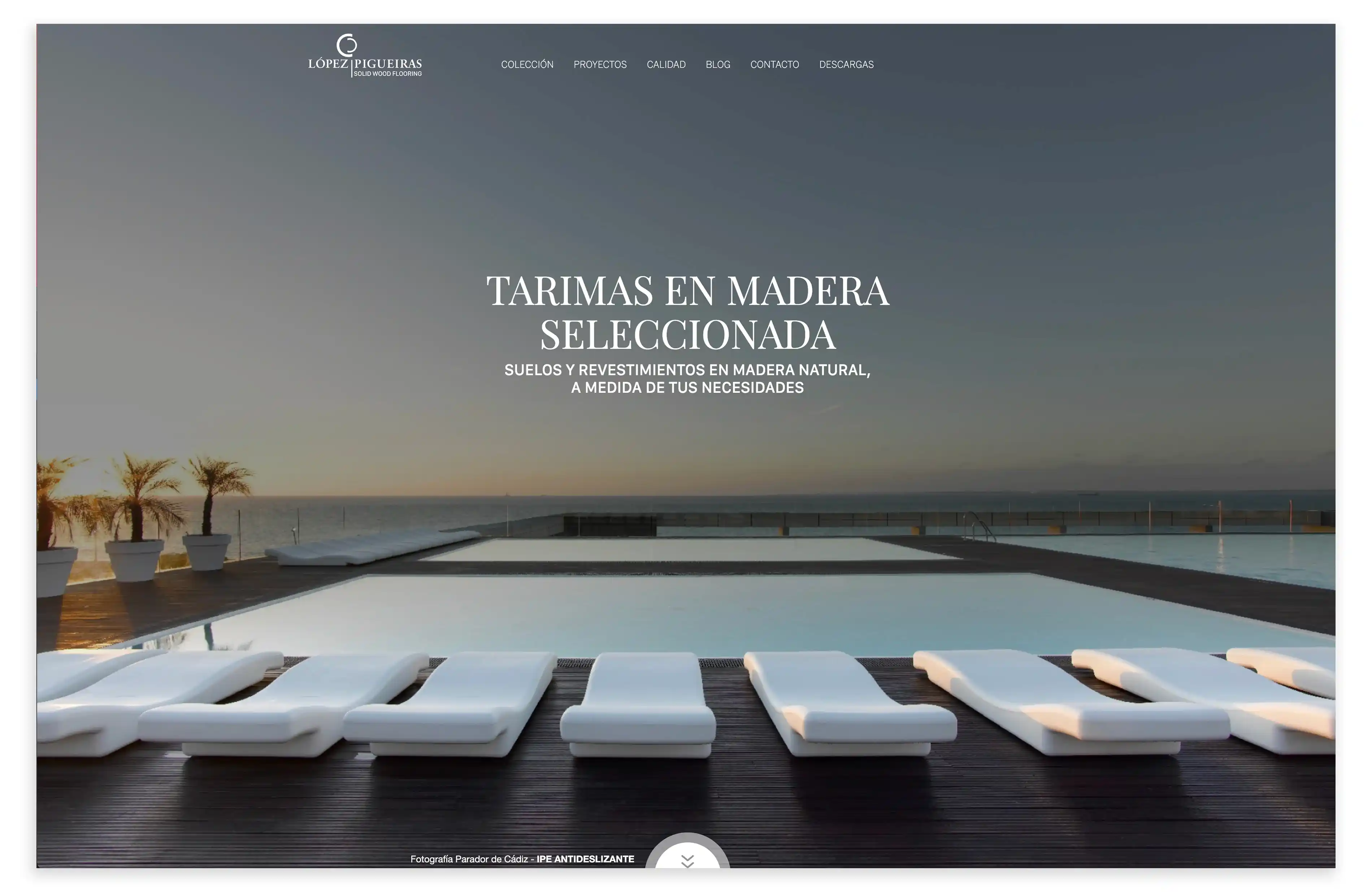 Web para fabricante de suelos de madera maciza
